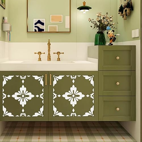 Miniatura 6 de Plantilla de azulejos reutilizables  Plantilla de azulejos  Grande, 12 x 12 pulgadas  Plantilla de mandala  Plantilla escandinava  Plantilla