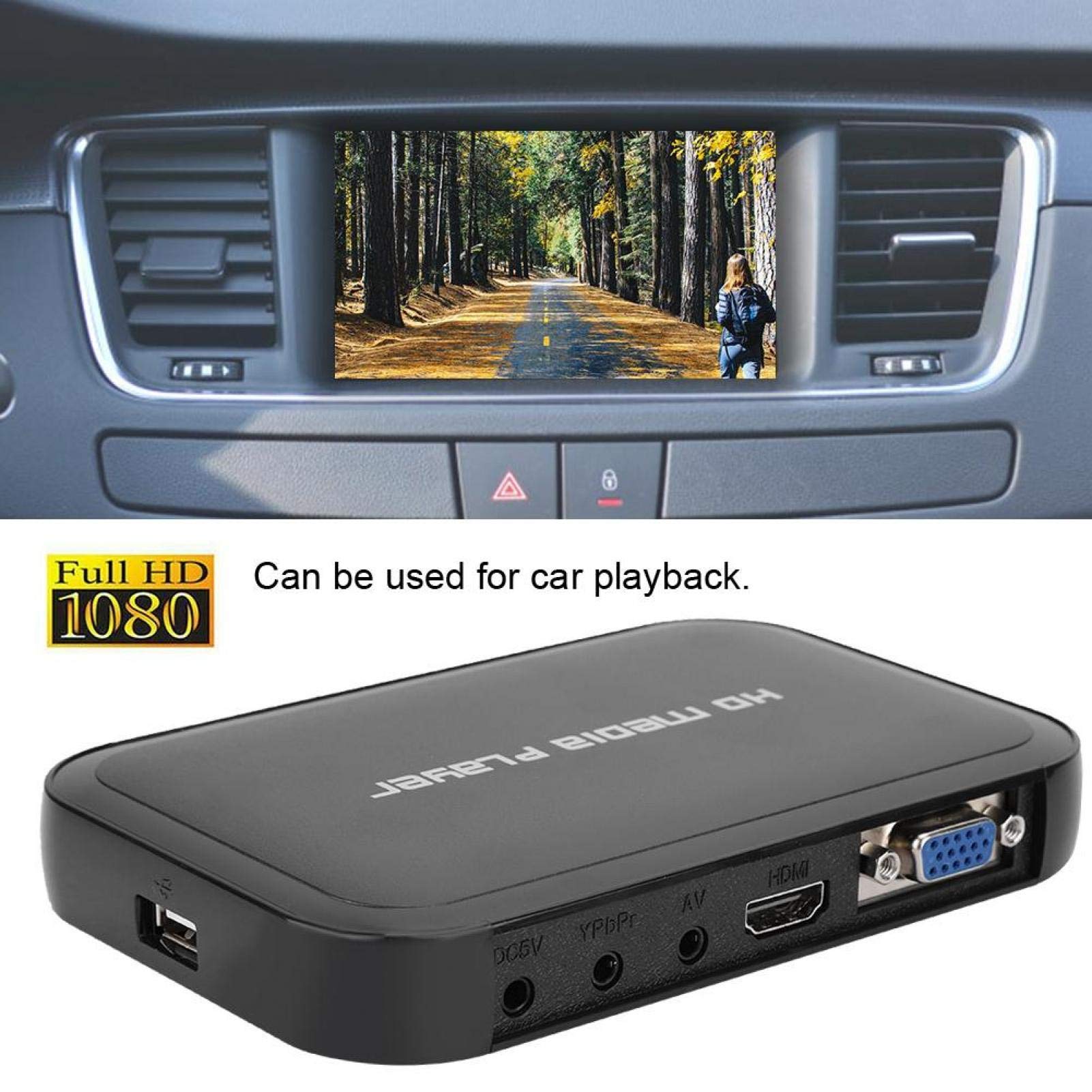 Odtwarzacz multimedialny z pilotem, odtwarzacz multimedialny 1080P Mini HDMI M3 HD Sieciowy odtwarzacz wideo z twardym dyskiem 100-240 V Hdmi odtwarzacz multimedialny, sieciowy odtwarzacz (EU)