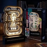 FIFA World Cup 2026 Official Licensed Collectible Display Trophy LED Glow Night Light, Soccer Memorabilia Gift for Father's Day Men Dad Kids Fans – Man Cave Bar Desk Decor – USA CAN MEX Trophy Replica