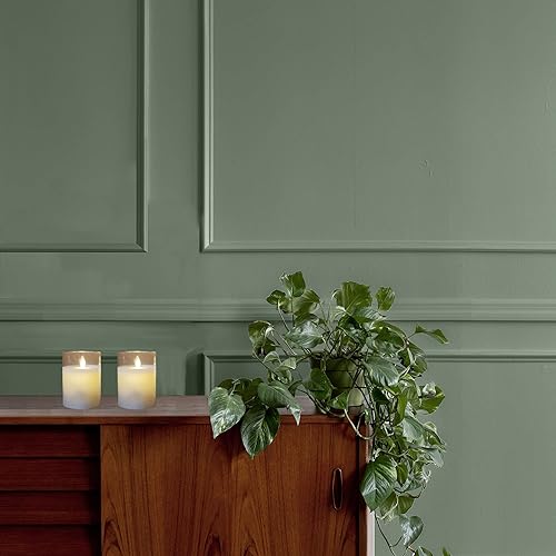 Miniatura 4 de LumaBase 16602 Velas LED de llama móvil de vidrio con pilas, color blanco