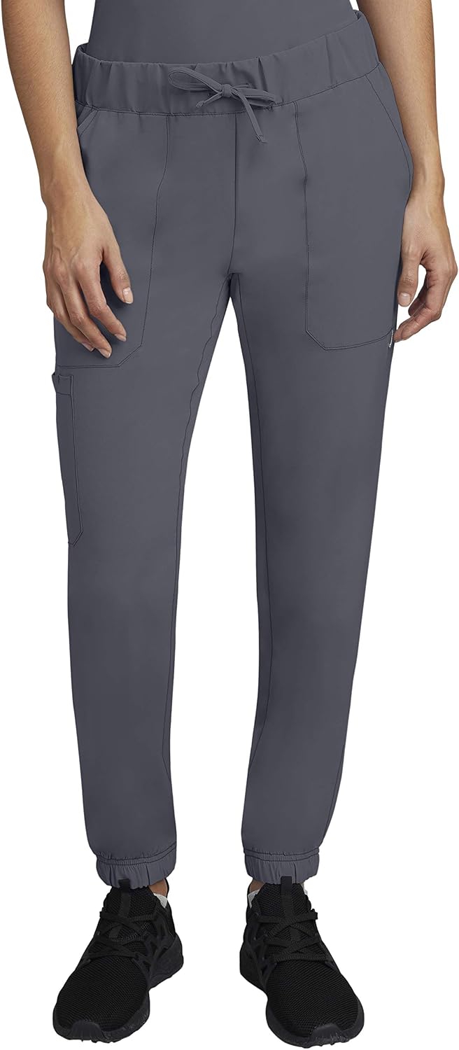 Women Scrub Set, V-Neck Top with 3 Pockets and Drawstring Jogger Pant with 5 Pockets - 100210