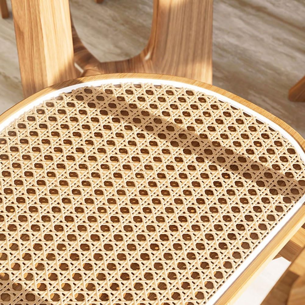 Składany Stołek Barowy z Naturalnego Bambus, Przenośne Składane Drewniane Krzesła, Stołek Kuchenny z Oparciem i Podnóżkiem do Domu, Kuchni i Śniadania (Size : Seat Height 61cm/24in)