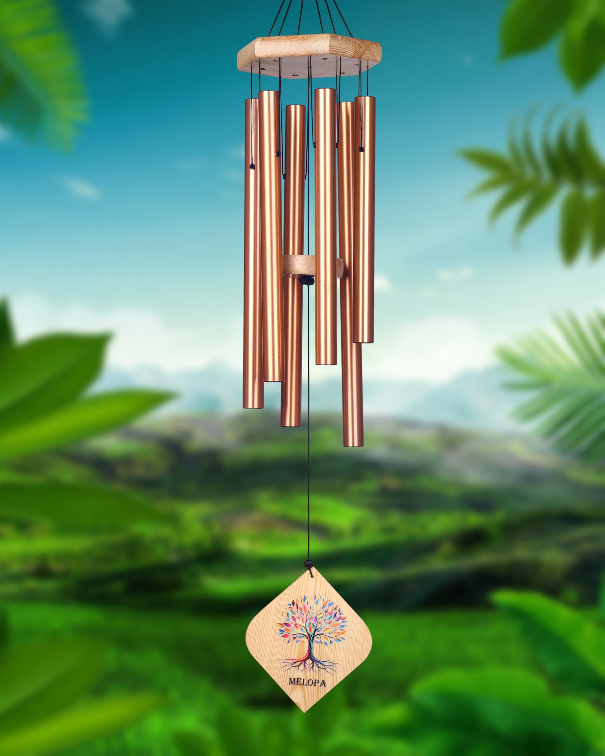 33" Rose Gold Wind Chimes - Relaxing Sounds FREE SHIPPING -7