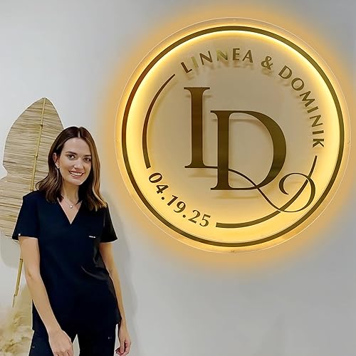 Letrero de neón con logotipo personalizado, letrero iluminado retroiluminado personalizado, letrero de logotipo flotante para negocios, letrero con