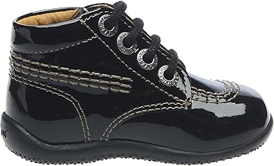 Kickers Billy Boots Bebe Fille Noir Verni 18 Eu Amazon Fr Chaussures Et Sacs
