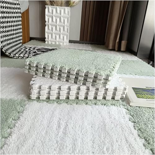 Miniatura 1 de 10 tapetes de espuma de rompecabezas de felpa, entrelazados, suaves y antideslizantes, tapete de espuma para gimnasio en casa, 12 x 12 pulgadas1 x 1