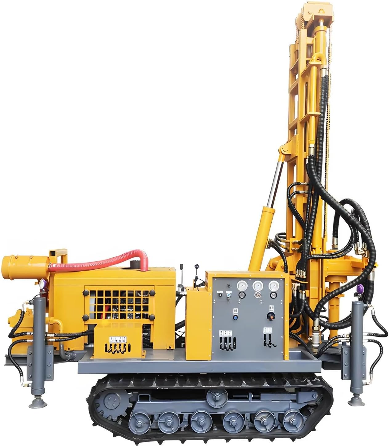 Portable Water Well Drilling Rig – 150m Hydraulic Pneumatic Borehole Drill Equipment for Home, Farm & Irrigation Wells