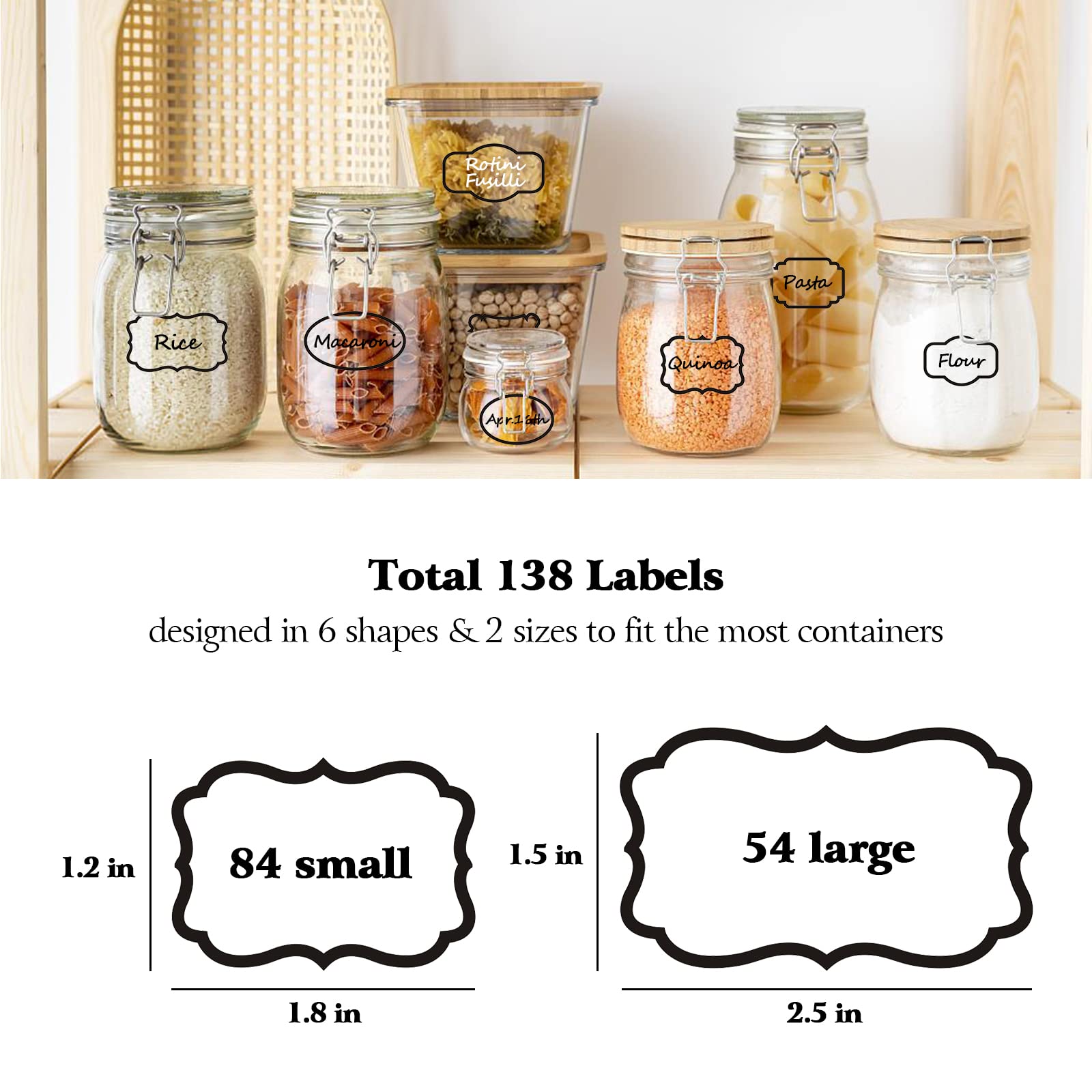 Label Maker 138 Labels For Food Containers Kitchen Pantry Food ...