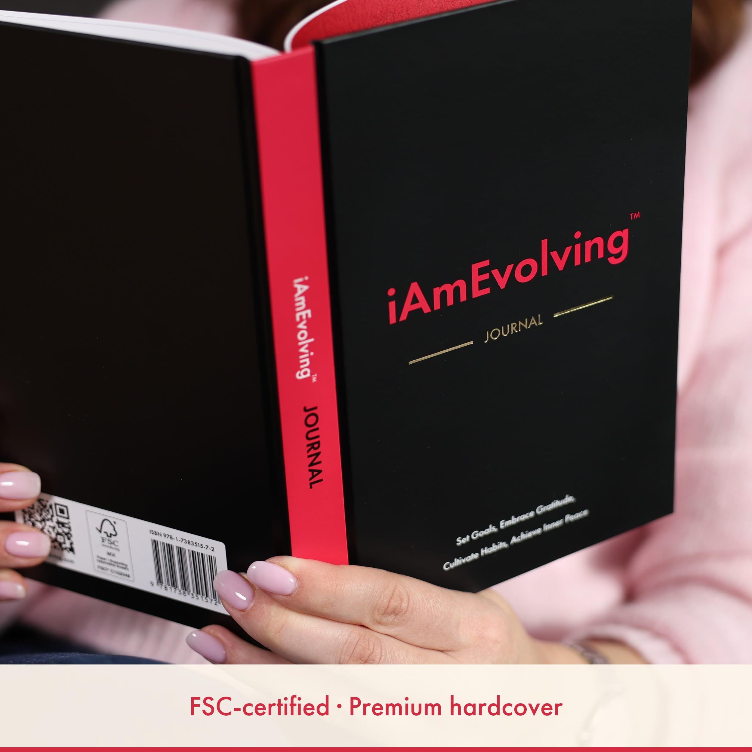 Diario I AM Evolving: establece metas, abraza la gratitud, cultiva hábitos, logra la paz interior | Diario de gratitud sin fecha para desarrollo personal, atención plena y reflexión diaria (negro)