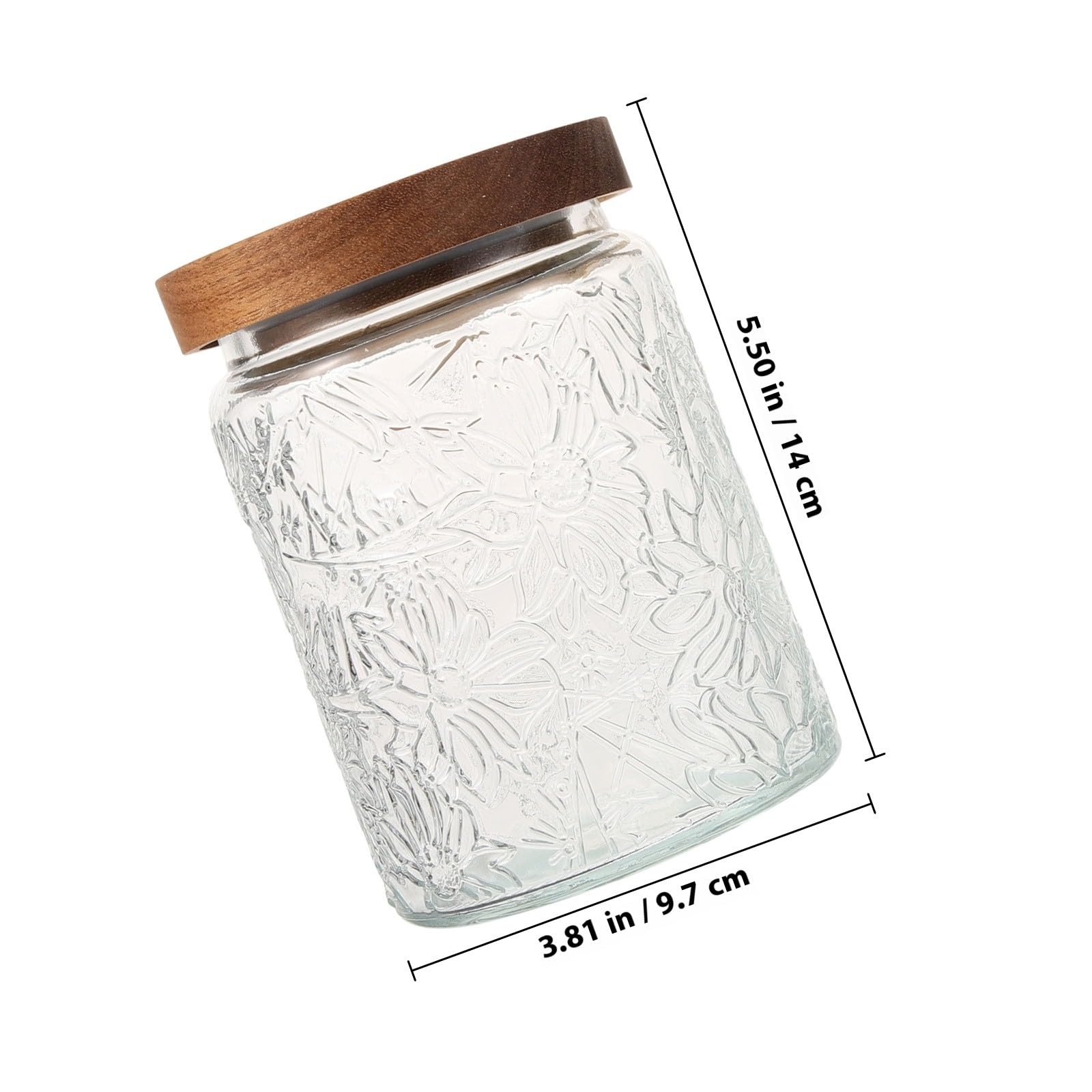 UKCOCO 2 Piezas Tarro de Cristal con Tapa de Madera 700ml Hermético