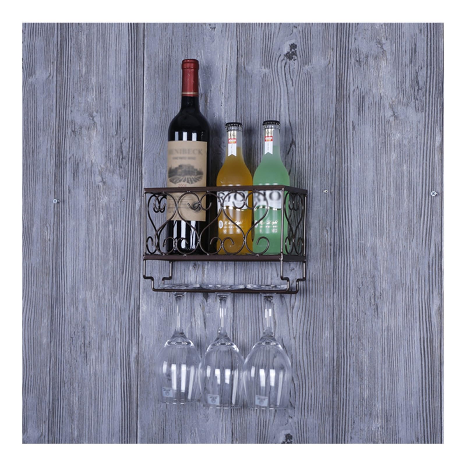 Casier à vin mural avec support en verre pour mini bar de rangement moderne