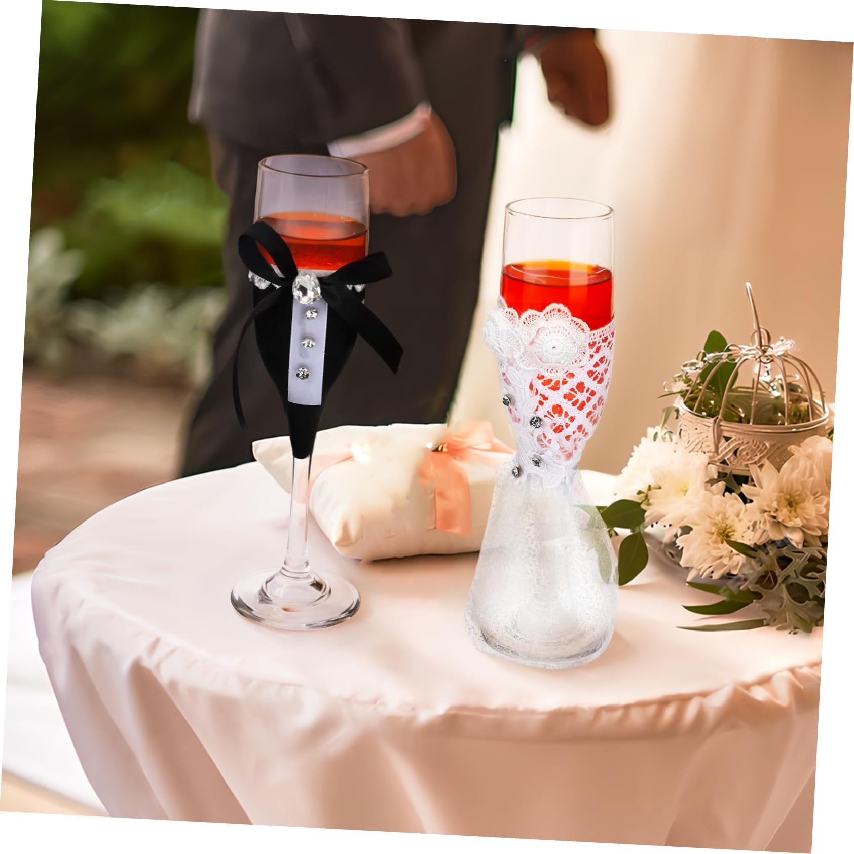 1juego Copas De Para Boda Flutas Para Novios Copas De Elegantes Para Celebraciones y Compromisos Set De Diseño Temático De Boda