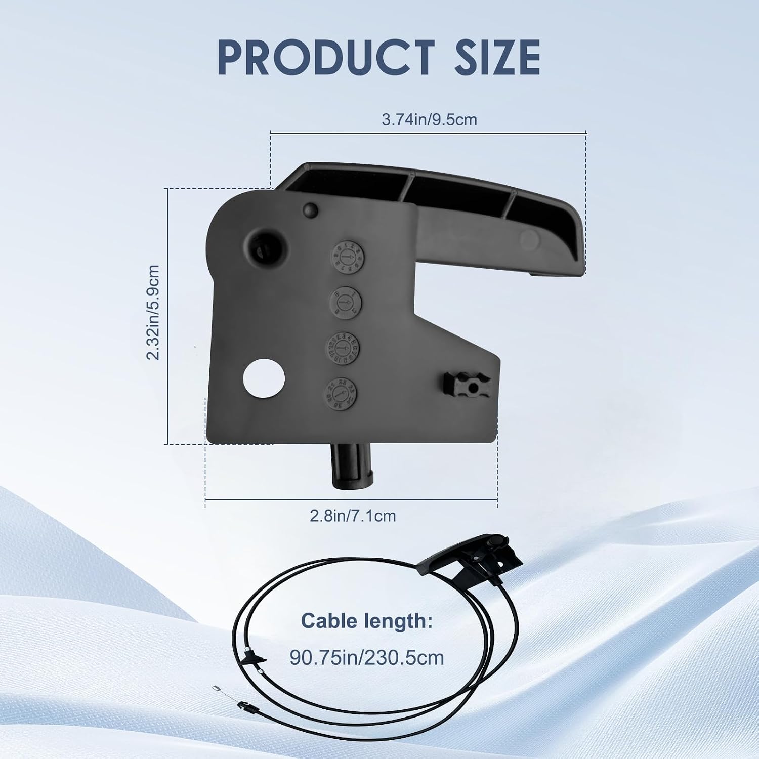 Hood Release Cable & Handle Assembly Compatible with 1999-2007 Chevy Avalanche Silverado Suburban Tahoe, GMC Sierra Yukon, Escalade - Replaces 15142953 912-017