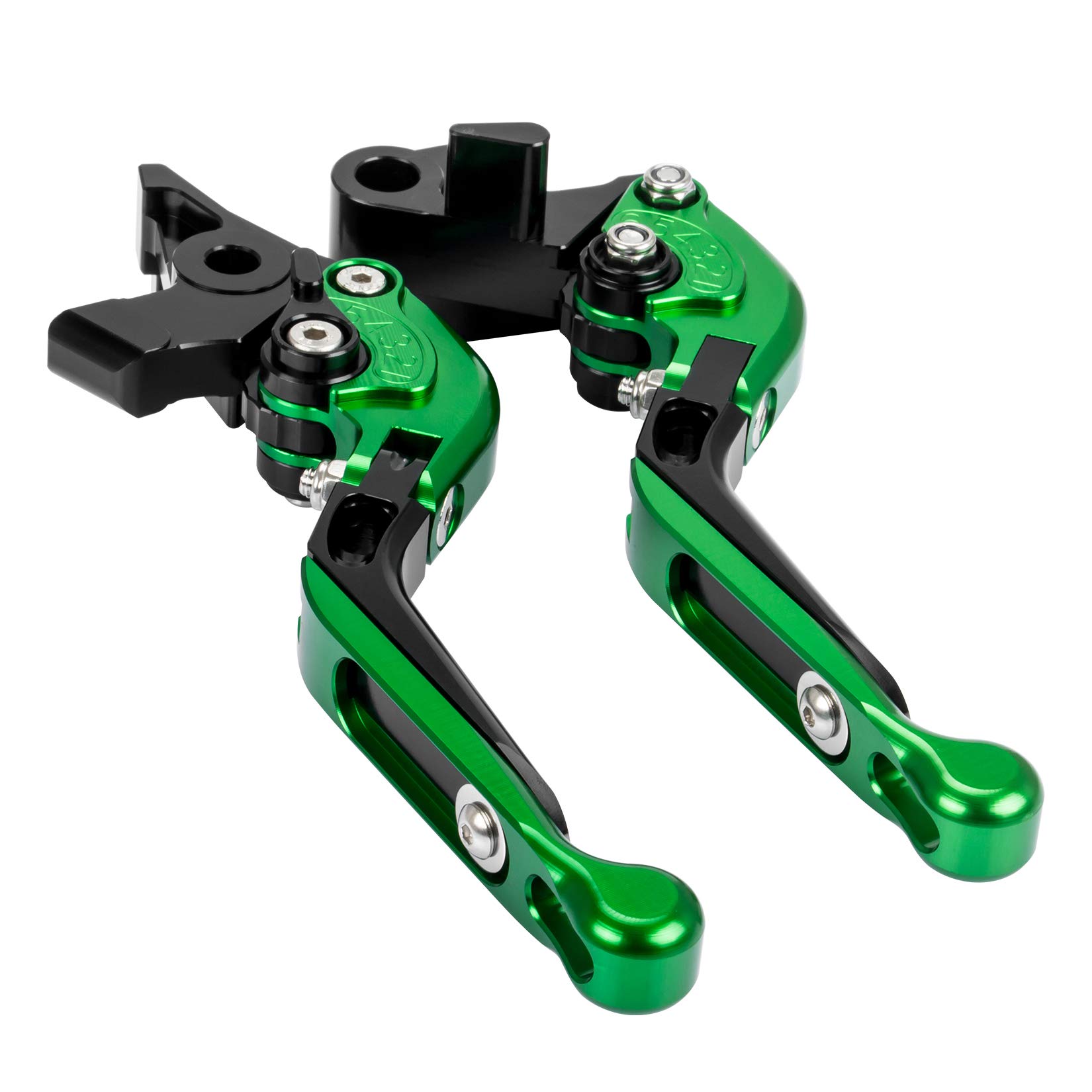 psler Leva Frizione per Leva Freno Moto, 1 Coppia di Leve Lunghezza 185 mm / 7,28 pollici Set di Leve Frizione e Freno, per Kawasaki ER-6F ER-6N 2009-2016 (Verde)
