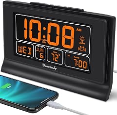 Dream Sky Digital Alarm Clock with Battery Backup, 5 Inch Large Display, Auto Set Clock, USB photo Dream Sky Digital Alarm Clock with Battery Backup, 5 Inch Large Display, Auto Set Clock, USB