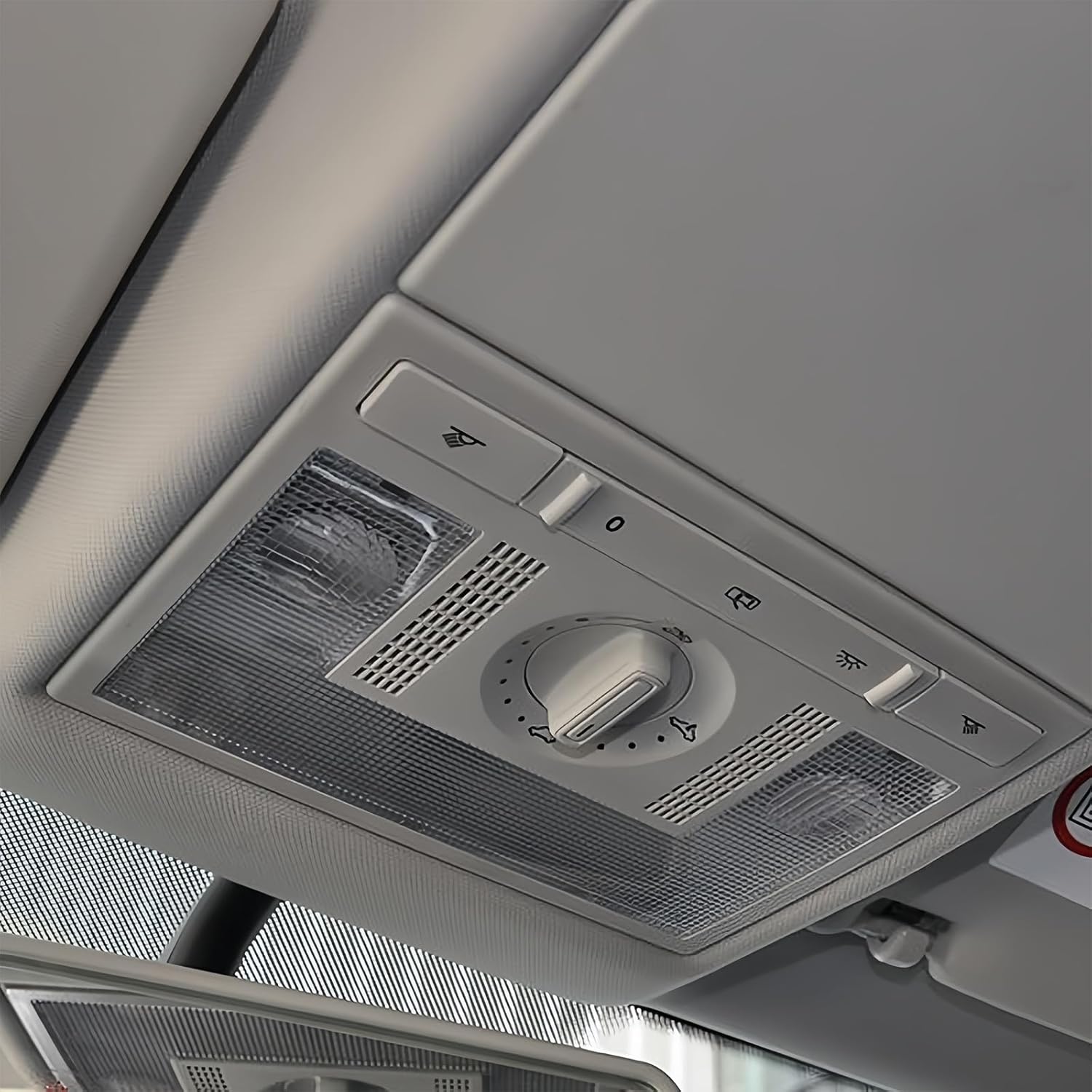 1 Pcs Automotive Overhead Consoles, Compatible with VW Polo 9N 2002-2010 Fox EU Altea Leon Toledo #6Q0947613A, 6Q0947291A(Gray-Raer Lamp)