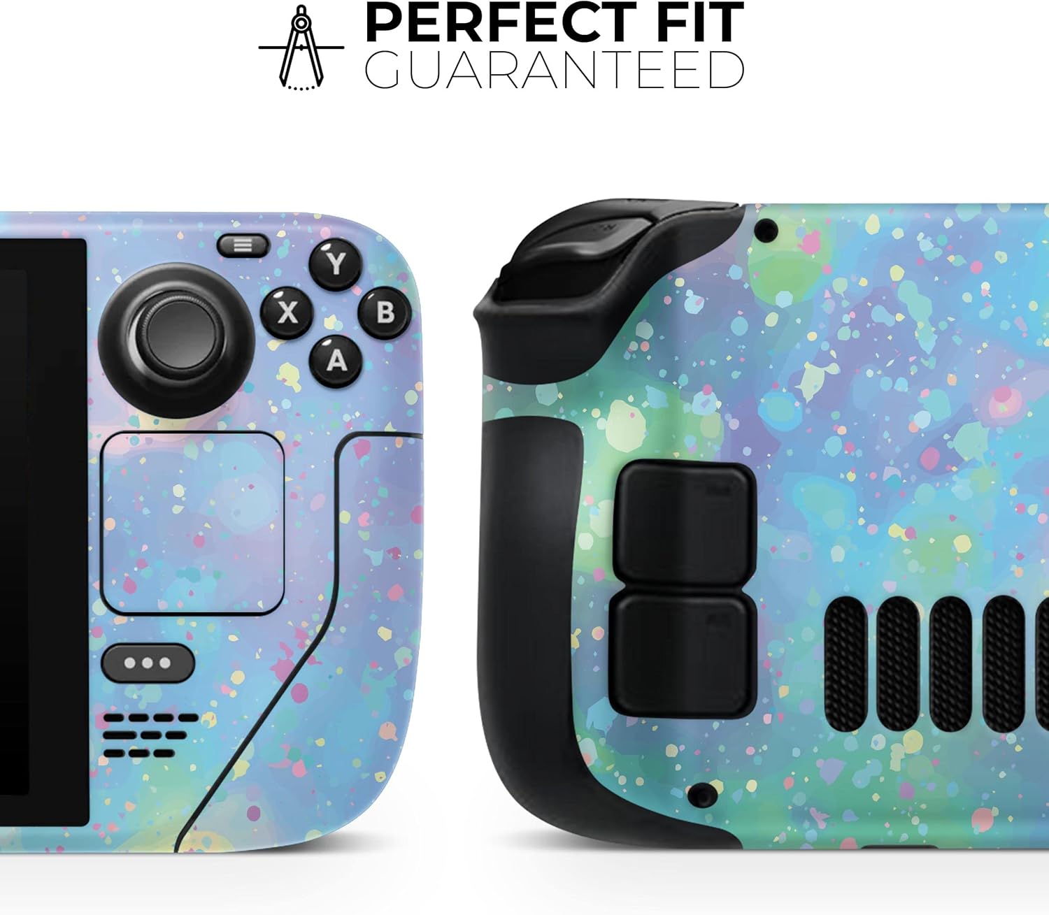 Compatible with Steam Deck - Skin Decal Protective Scratch-Resistant Removable Vinyl Wrap Cover - Sparkling Teal Ultra Metallic Glitter