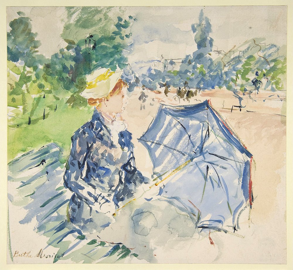 Cuadro Berthe Morisot pequeño enmarcado, lámina artística para decoración de paredes de salón