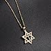 Lagava Star of David Necklace: Cross Pendant Small | Cross Jewish Star Necklace, 14K Gold Tiny Jewelry Gift for Women