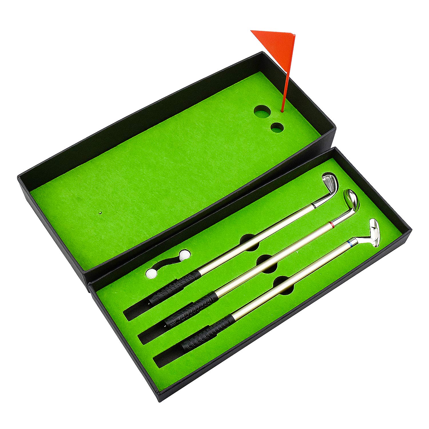 Demason Penne per Mazze da Golf, Set di Modelli da Golf, 3 Bastoncini, Bandierina, 2 Palline
