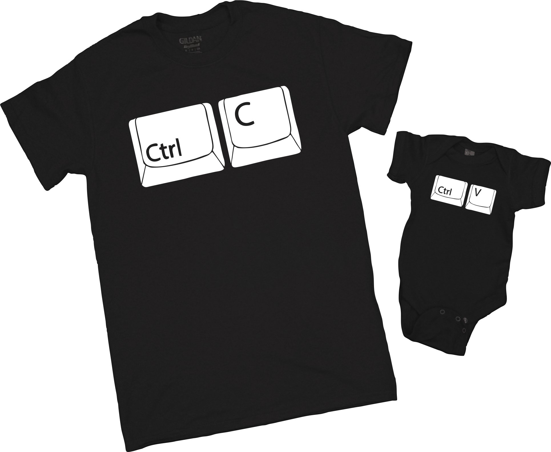 Copy Paste T-shirt. Ctrl C Ctrl V T-Shirt. Fathers Day Baby body suit. BLK