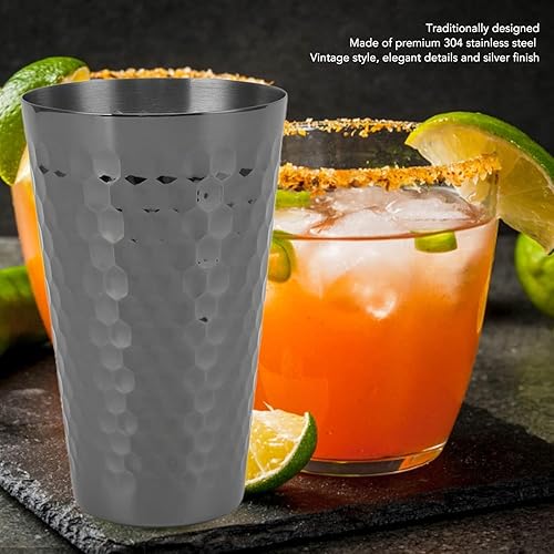 Miniatura 2 de Vasos de acero inoxidable, tazas de Moscú Mule irrompibles, vasos reutilizables de metal inastillables para bar y hogar (negro)