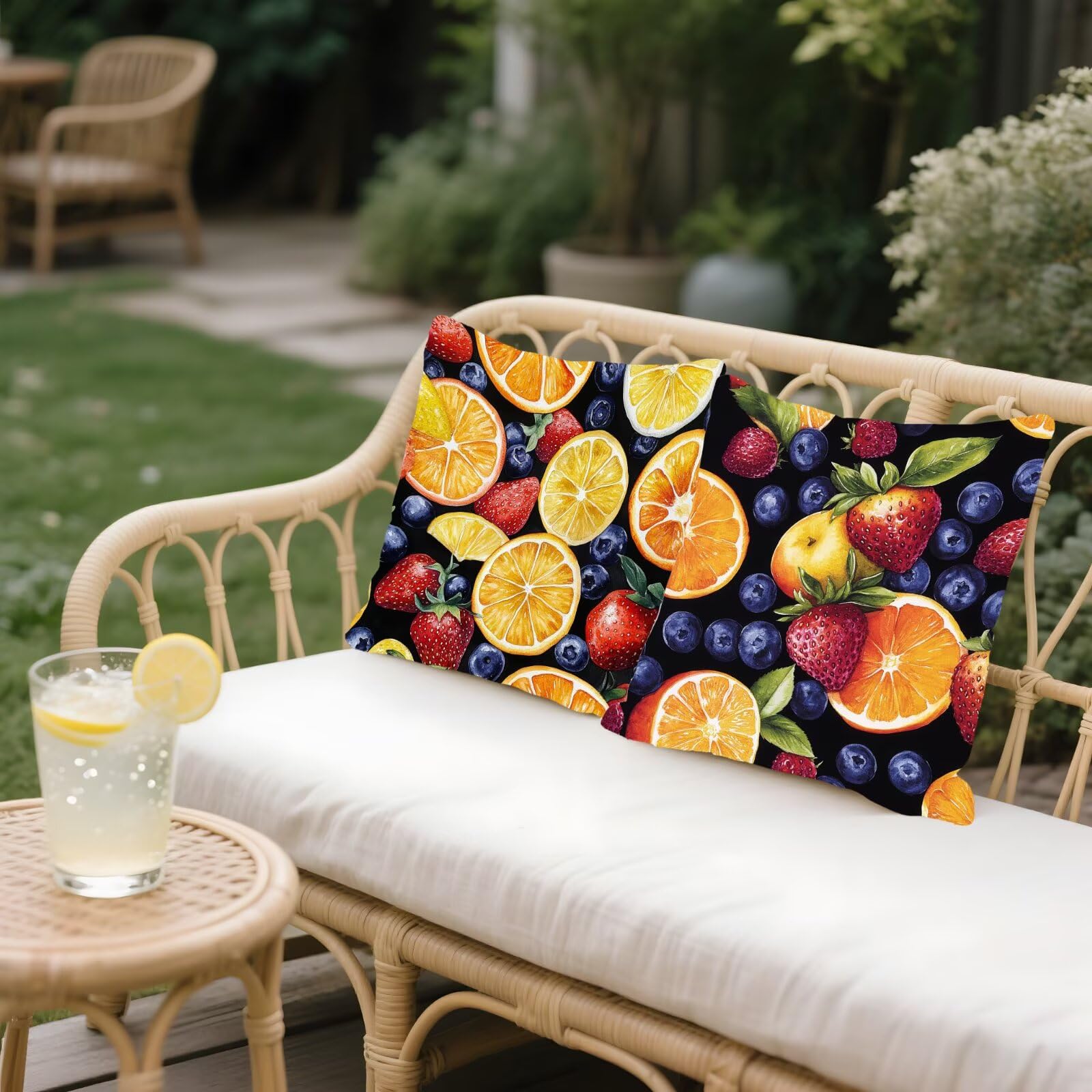 Cojines Sofa Fundas Cojines 50x50cm SúPer Suave Cojin Naranja quemado Fruta Juego de 4, Fundas Almohada Impermeable Exterior, Interior Y Exterior Cojin Decorativos, Para SalóN Regalos NavideñOs P-421