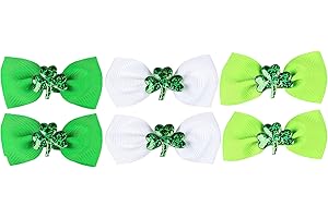 St Patricks Day Green Bows Hairpins