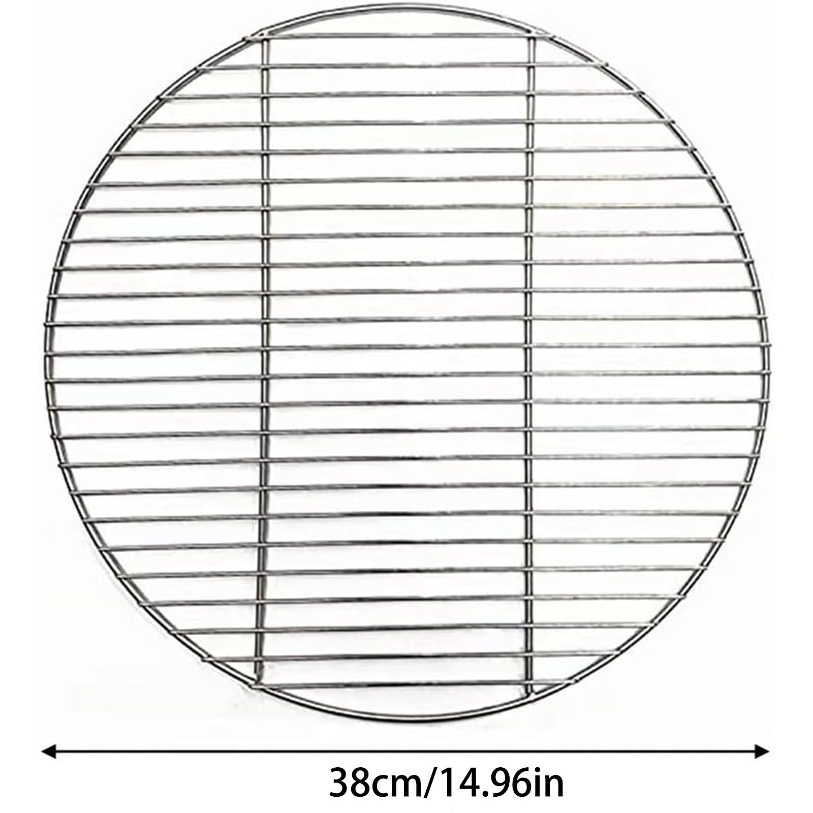 Griglia Rotonda per Barbecue, in Acciaio Inox, griglia da Campeggio all'aperto, griglia da Cucina,Diametro 28/30 /33/35 /38/40 cm, Costruzione saldata Durevole, Riscaldamento Uniforme