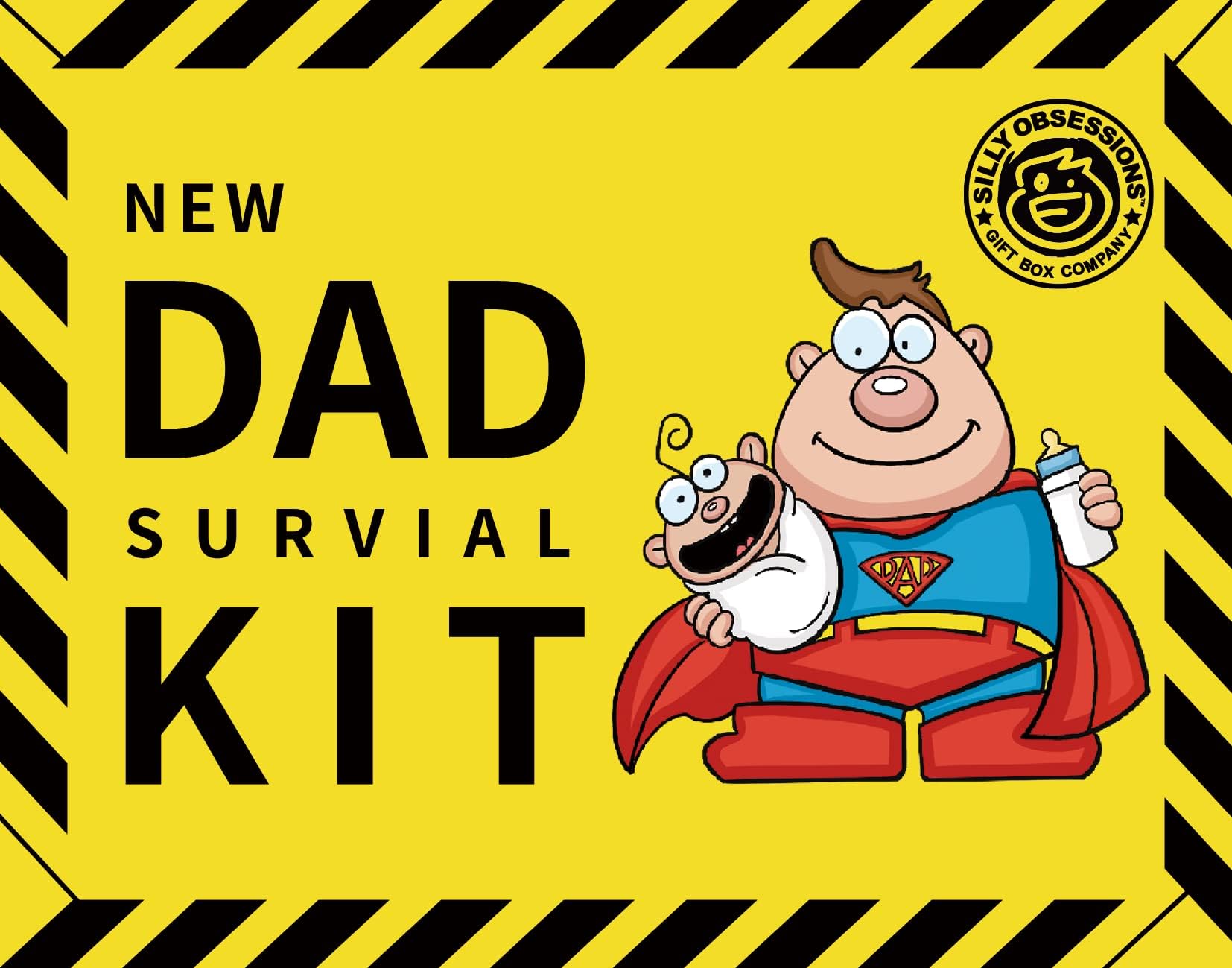 New Dad Survival Kit, Funny Gift For Dad, Parents, Gag To Be. Novelty Idea Father