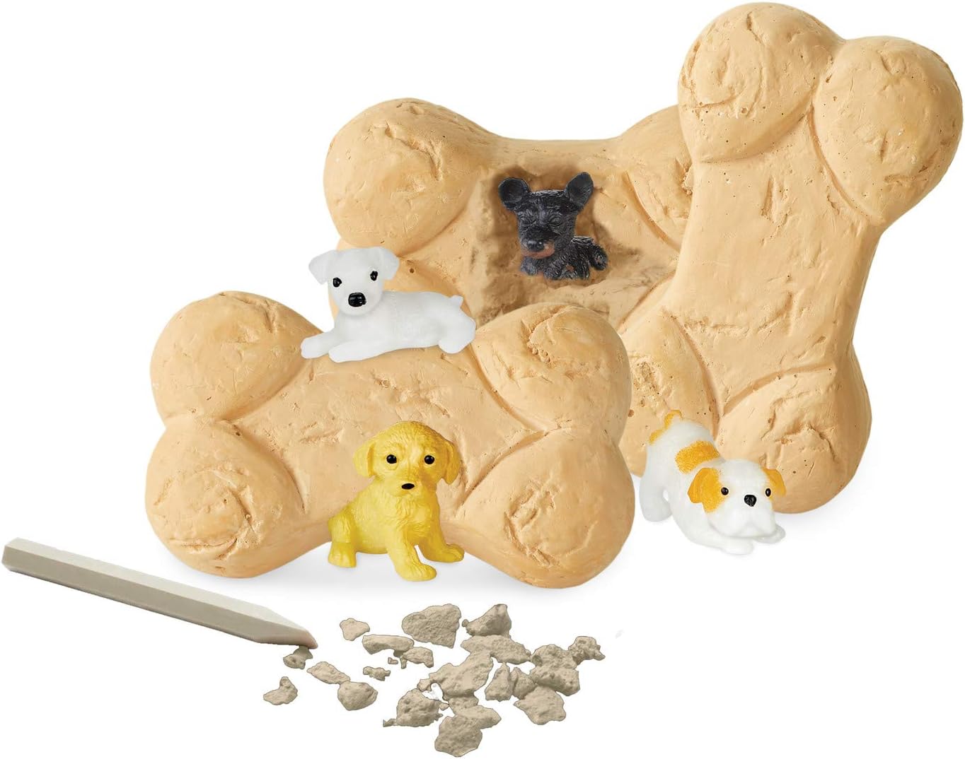 MindWare Dig it Up! Puppies Excavation Kit - Educational Toys for Kids 4 and Up - Dig Kit with 12 Bones, 12 Puppy Figurines, 12 Chisels - Ideal for Group Activities, Events or Classroom Brain Breaks