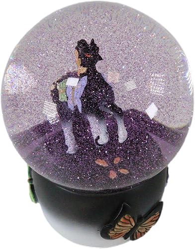 Miniatura 7 de Ebros Gift Trail of Painted Ponies Western Metamorphosis Mariposas, Caballo de Belleza Negro, Globo de Agua con Brillantina de 5.25 pulgadas de