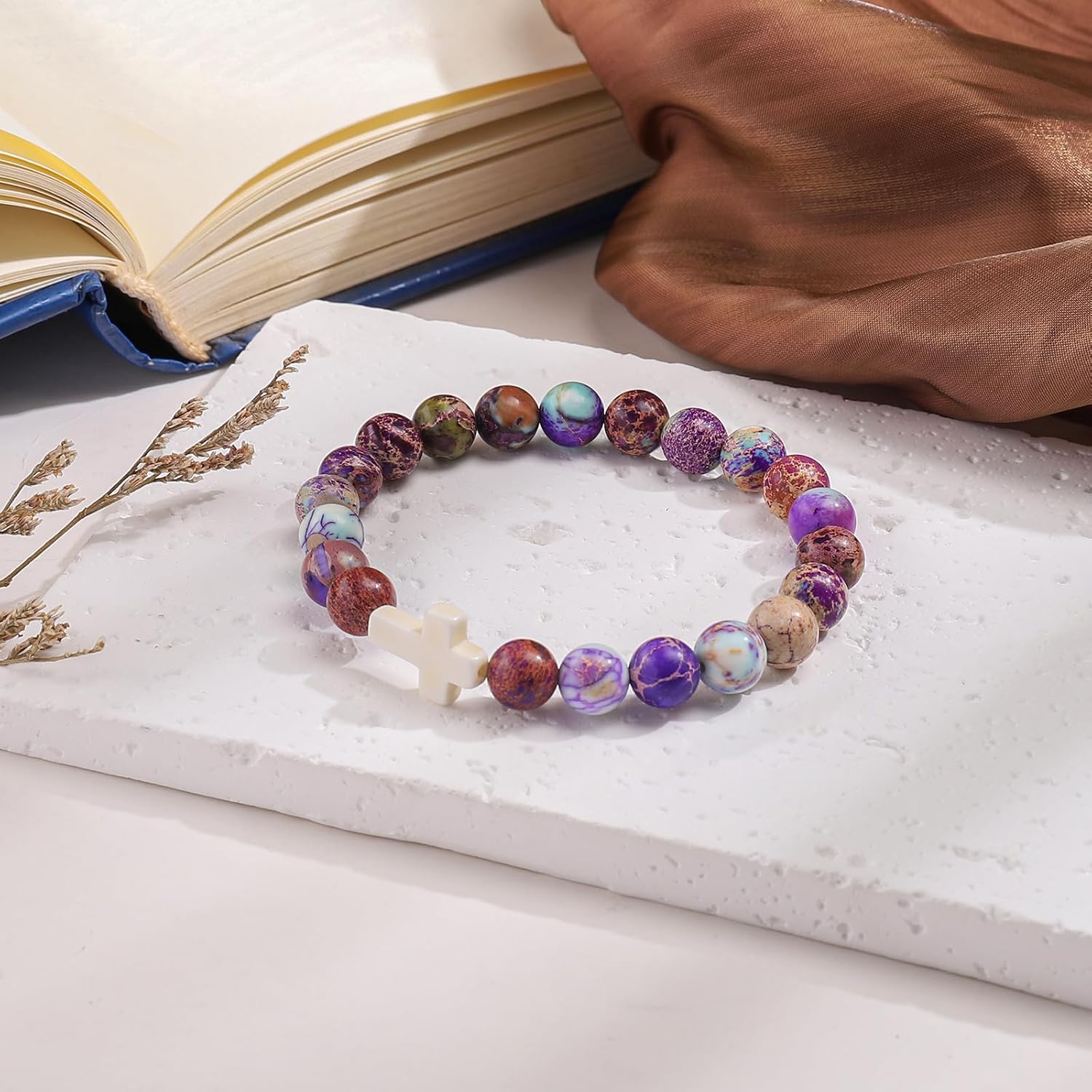 Christian Religious Gifts for Women Inspirational Prayer Jesus Catholic Easter Baptism Communion Bible Verse Bracelet for Mother Daughter - Image 5