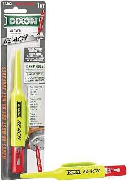 DIXON Industrial REACH- Deep Hole Permanent Marker, Red, 1-Count 14202