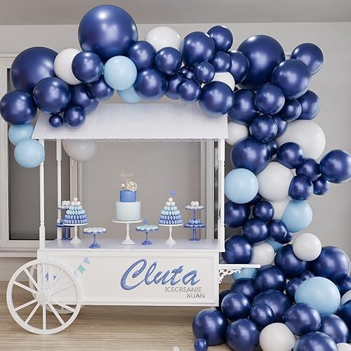 Miniatura 4 de RUBFAC 154 globos de color verde oscuro de diferentes tamaños de 18, 12, 10, 5 pulgadas para arco de guirnalda, globos de látex verde oscuro de alta