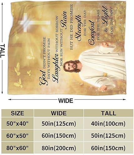 Miniatura 8 de Manta suave y acogedora de Jesucristo, manta de forro polar cristiana de Pascua, regalos para mujeres, hombres y adultos, escritura inspiradora, fe