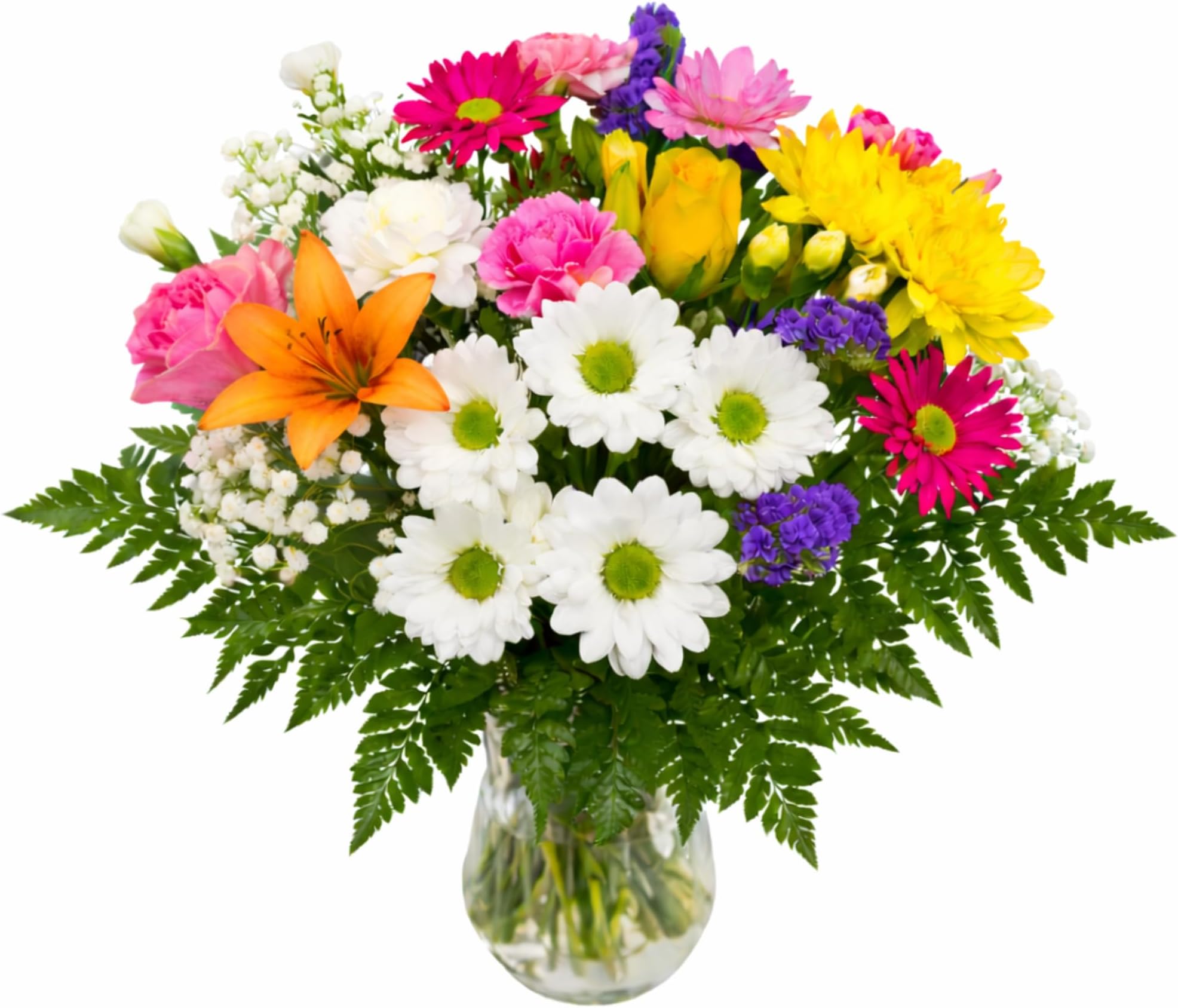 Bright Variety Fresh Mixed Flower Bouquet - Flowers Delivery Next Day - Send a Cheery Fresh Mixed Bunch as a Get Well or Thank You Gift