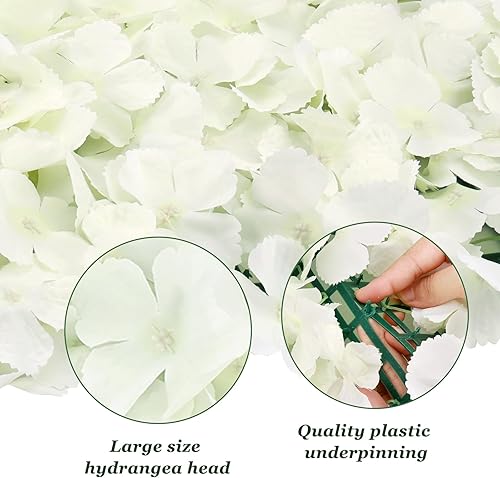 Miniatura 2 de Auihiay Paquete de 12 paneles de pared de flores, fondo de pared de flores de hortensias artificiales de 12 x 16 pulgadas, decoración de pared de