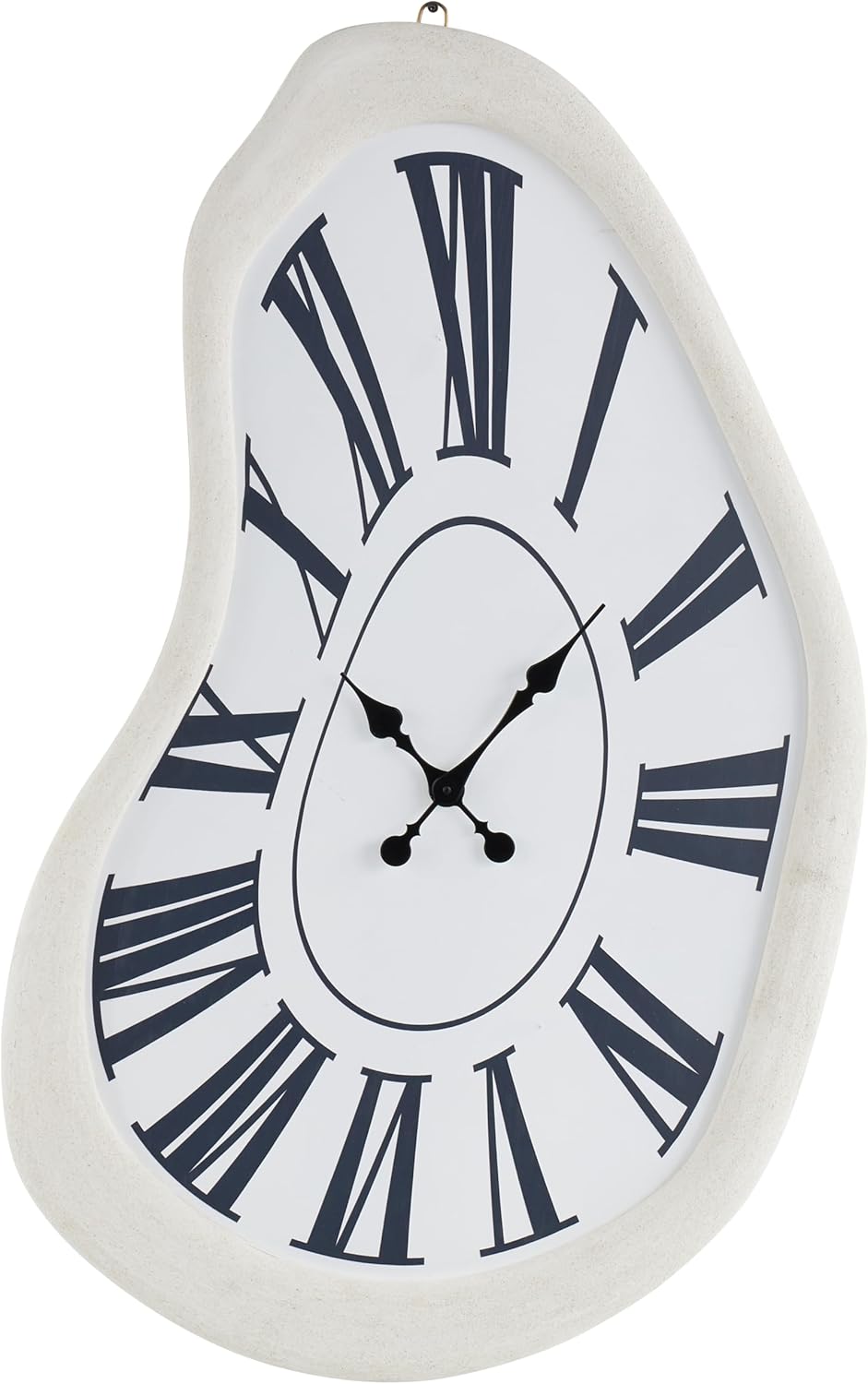 Deco 79 Wooden Decorative Wall Clock Wavy for Home with Gold Hands and Markers, Hanging Clock 21" x 2" x 24", Black