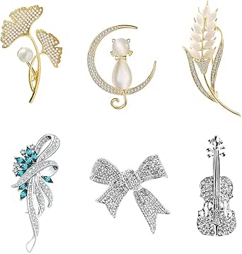 6 Pièces Broche Pins Femme Broche Femme Fleur Broches