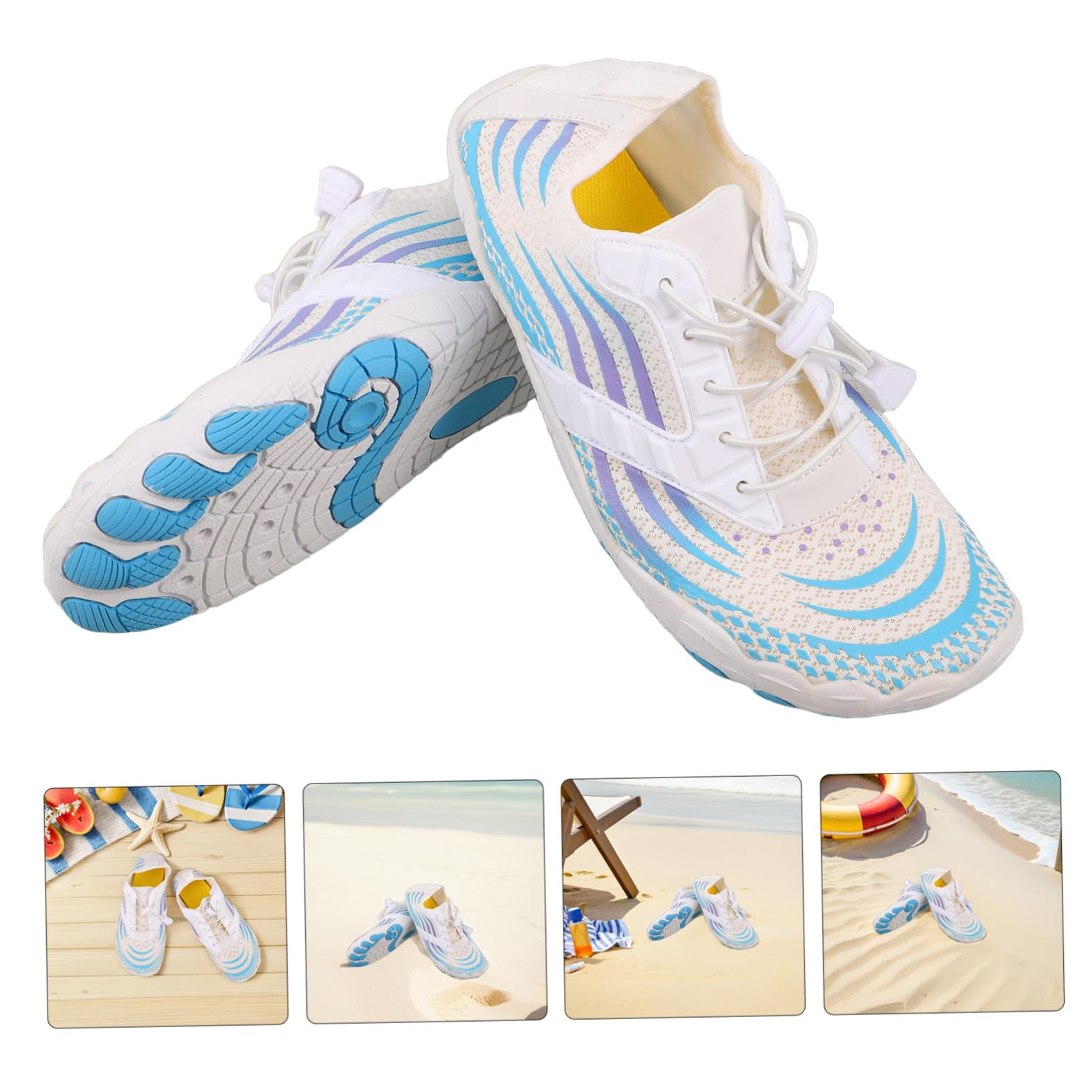 ibasenice Unisex Barfuß Wasserschuhe Strandschuhe Schnell Trocknend Atmungsaktiv Wassersportschuhe für Schwimmen Kajak Surfen