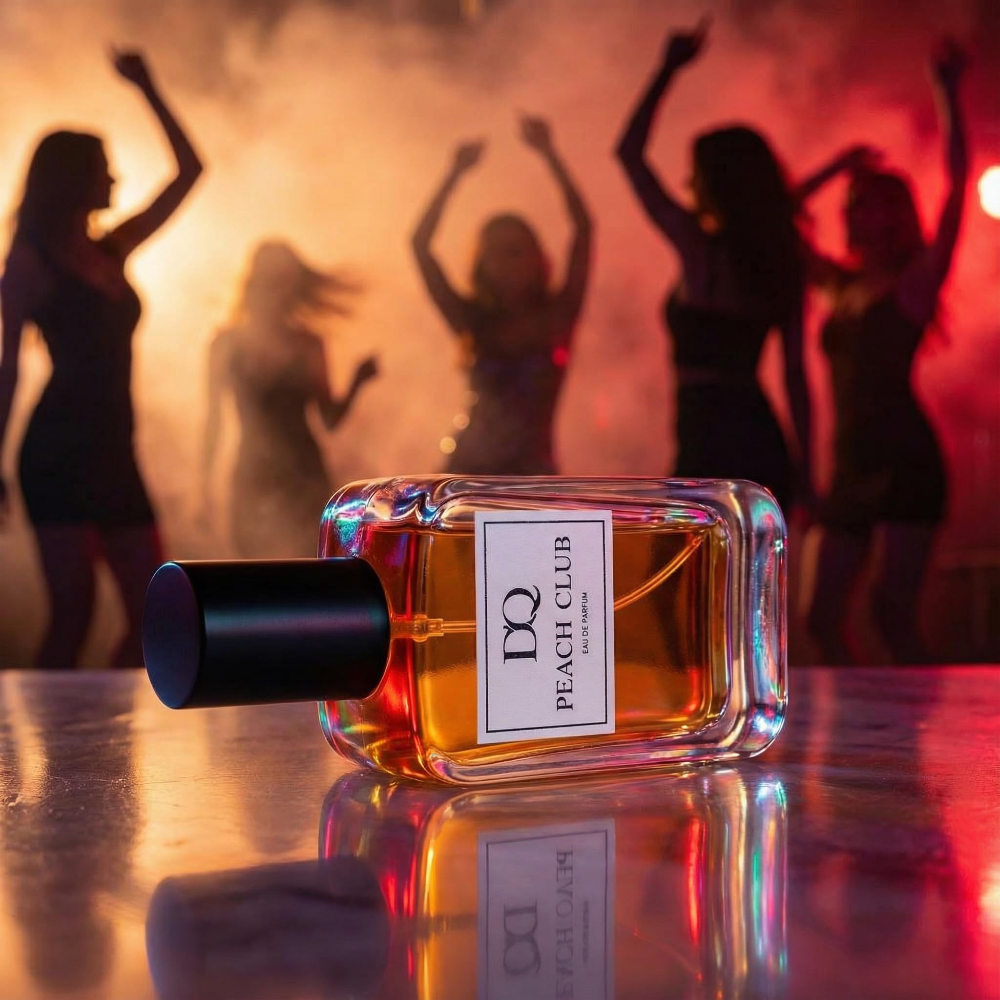 D'QAR Peach Club - Eau de Parfum 50 ml – Pfirsich Duft mit Vanille & Weinbergpfirsich – Fruchtiges Unisex Parfum mit warmer Gourmand Note