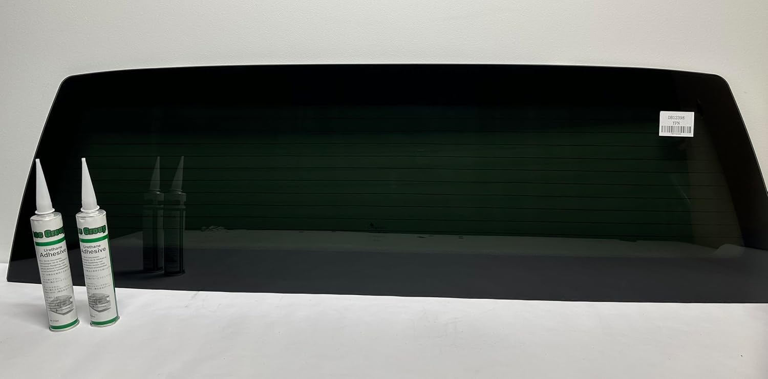 Rear Stationary Glass Window compatible with Ford F150 Series 2015-2023 Heated with Defroster Lines