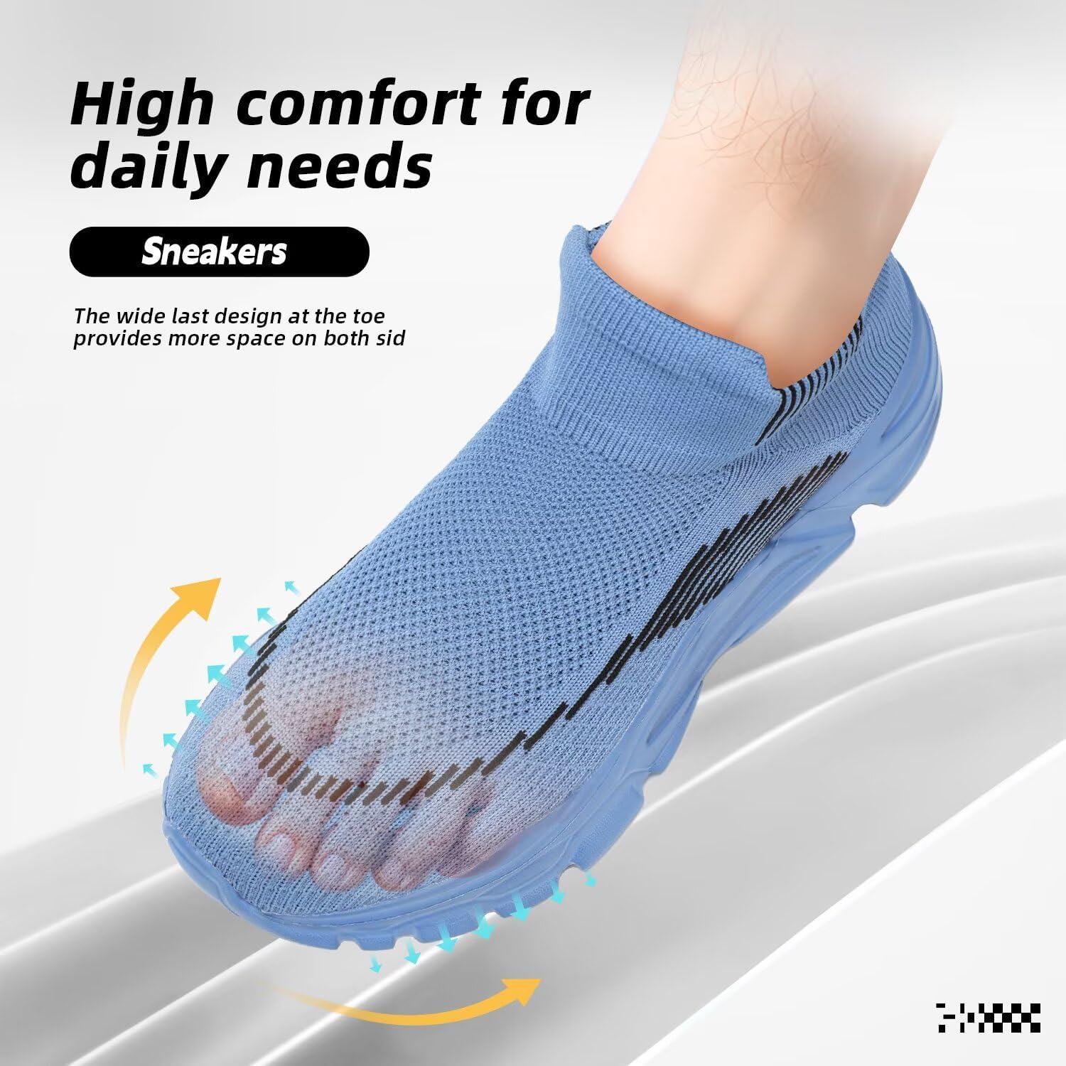 Men's Slip On Walking Shoes Running Comfortable Tennis Breathable Lightweight Non Slip Athletic Gym Workout Casual Fashion Sneakers - Image 2