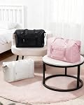 Narwey Travel Duffle Bag for Men Women, Weekender Sports Gym Tote Bags for Women, Personal Item Travel Bag Airplane, Overnight Hospital Shoulder Bag, Carry on Luggage with Trolley Sleeve (Black)
