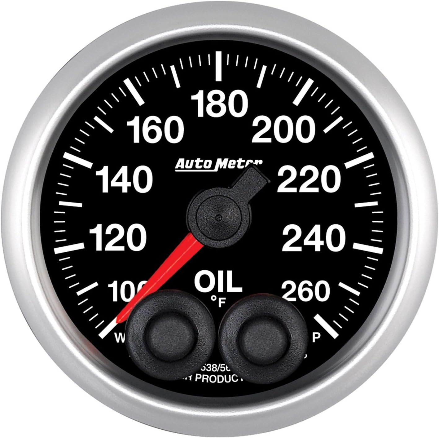 Auto Meter 5638 Elite 2-1/16" 100- 260 Degree Fahrenheit Oil Temperature Gauge