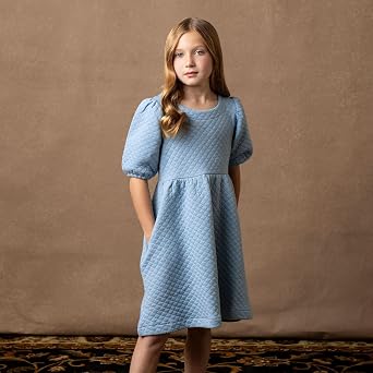 Hope & Henry Girls' Matelasse Dress | OCS Certified Organic