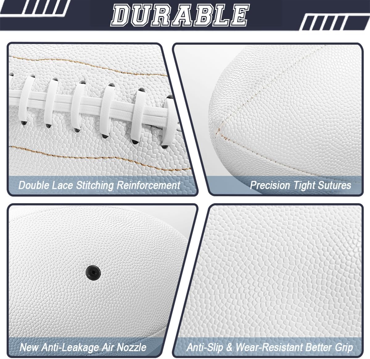 Custom Photo American Football, Personalized PU Leather Rugby Ball Official Size, Customize Name/Text/Logo/Number Recreational Footballs, Indoor Outdoor Training for Players Fans