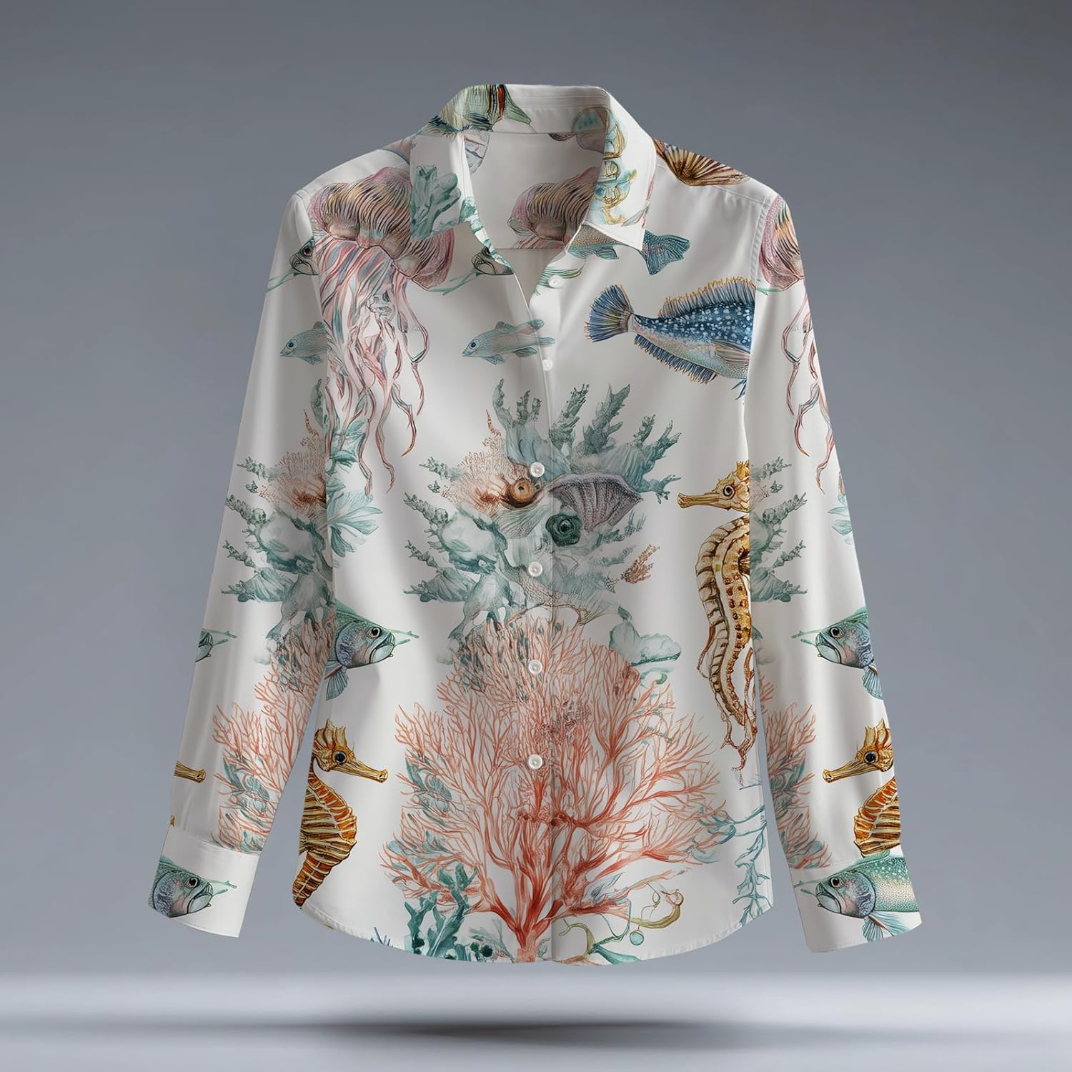 Retro Western Button Up Shirts for Women Oversized Shirts for Women Fall Blouses Hawaiian Vacation Clothes Soft Top - Image 2