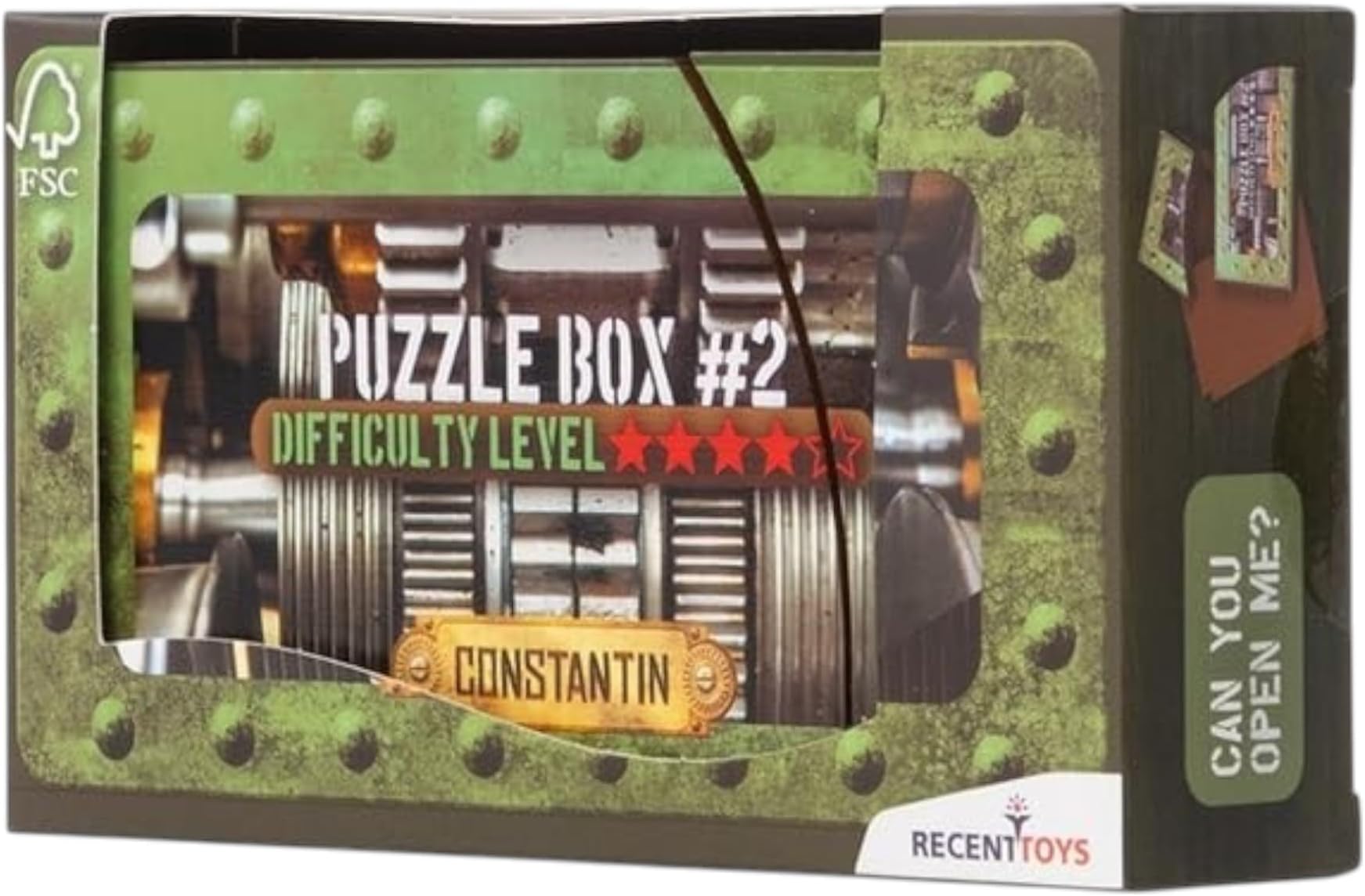 Recent Toys Constantin Puzzle Box #2 - Wood Brainteaser Puzzle, Ages 14 - Up